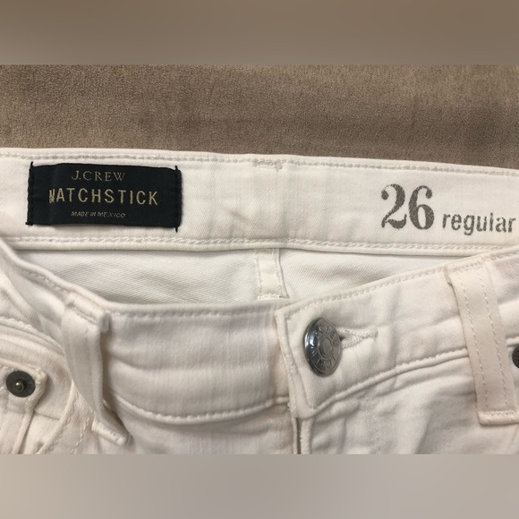 J.Crew women’s white “matchstick” Jean size 26 regular - Picture 8 of 11